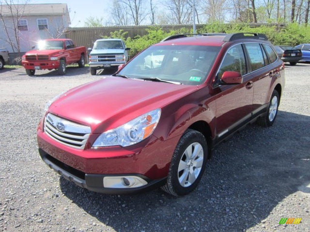 2012 Outback 2.5i - Ruby Red Pearl / Off Black photo #3