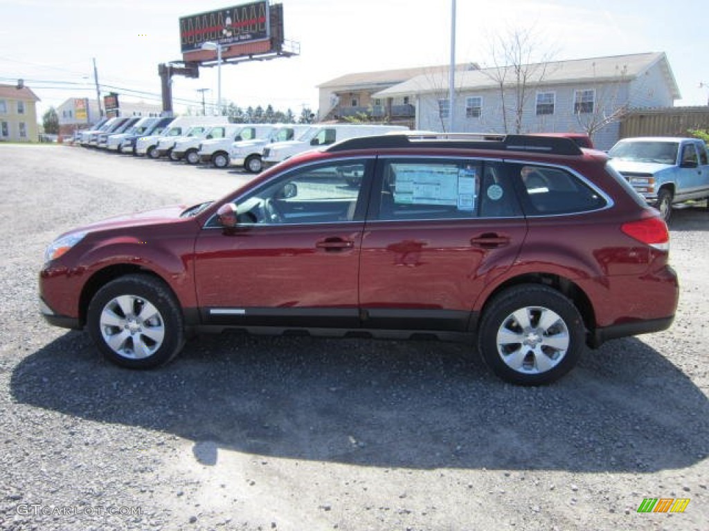 2012 Outback 2.5i - Ruby Red Pearl / Off Black photo #4