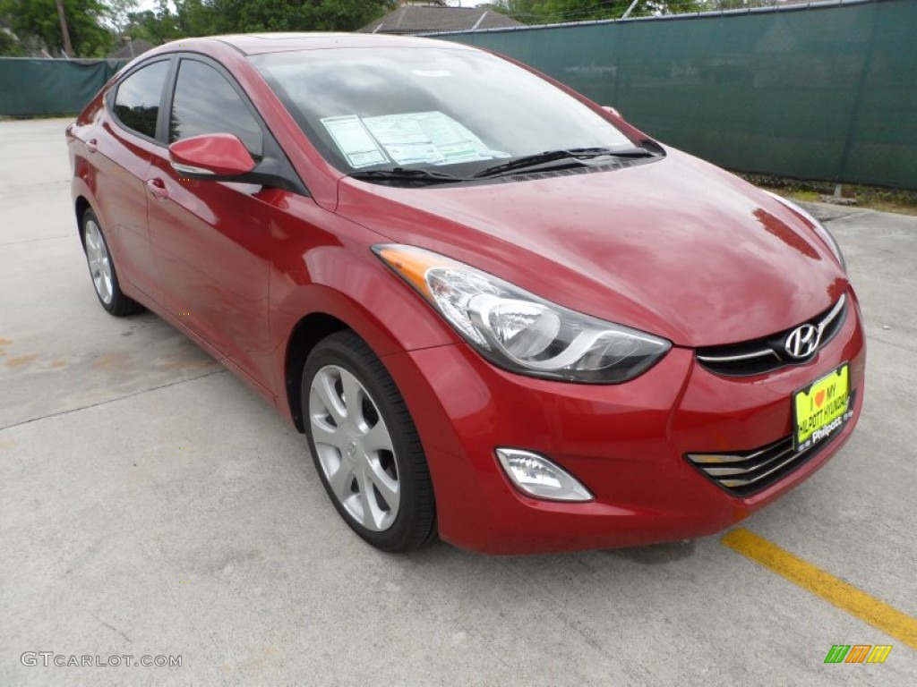 2012 Elantra Limited - Red Allure / Beige photo #1