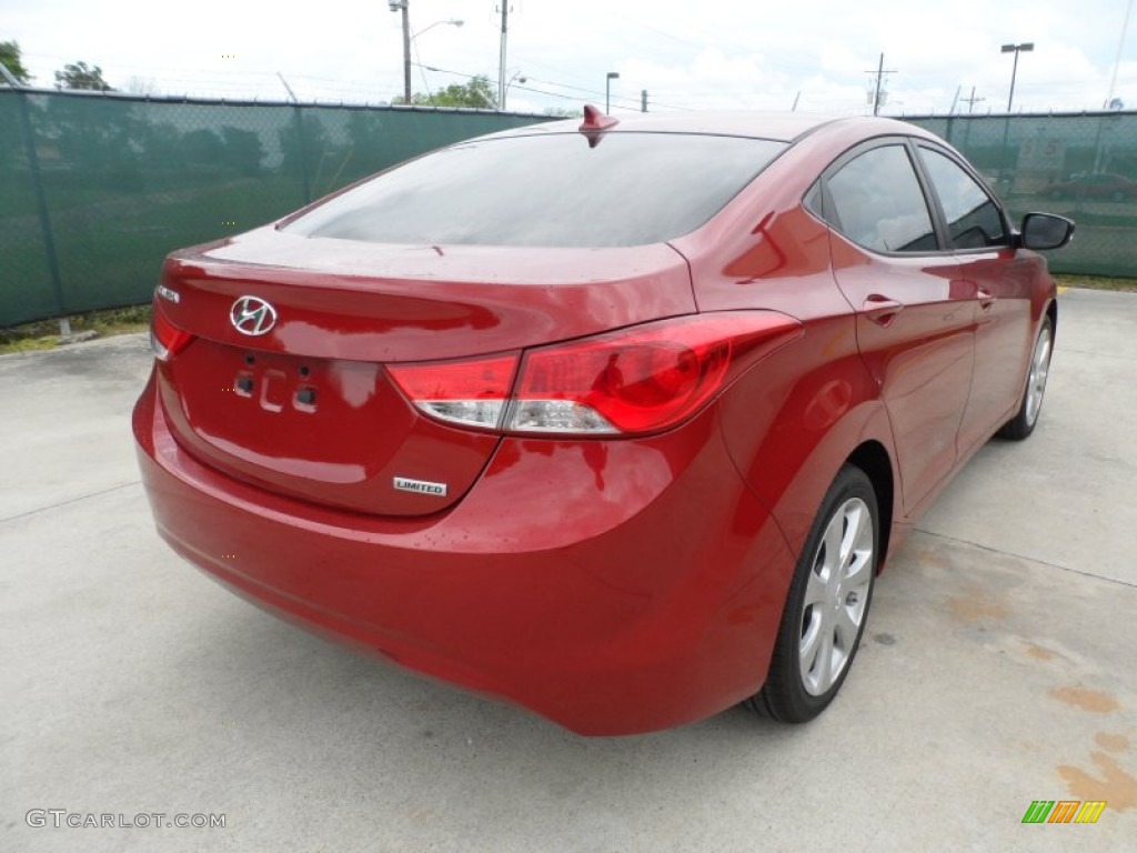 2012 Elantra Limited - Red Allure / Beige photo #3
