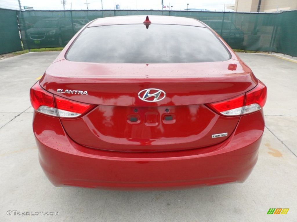 2012 Elantra Limited - Red Allure / Beige photo #4
