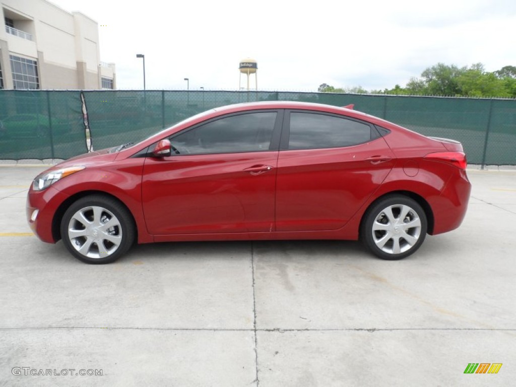 2012 Elantra Limited - Red Allure / Beige photo #6