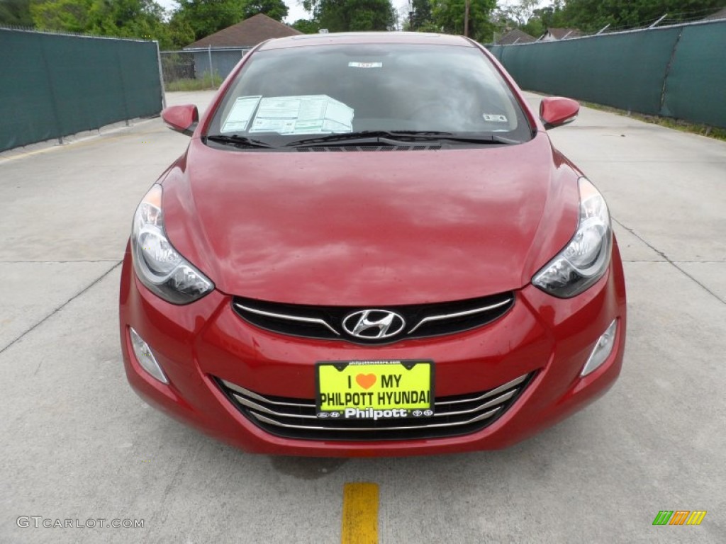 2012 Elantra Limited - Red Allure / Beige photo #8