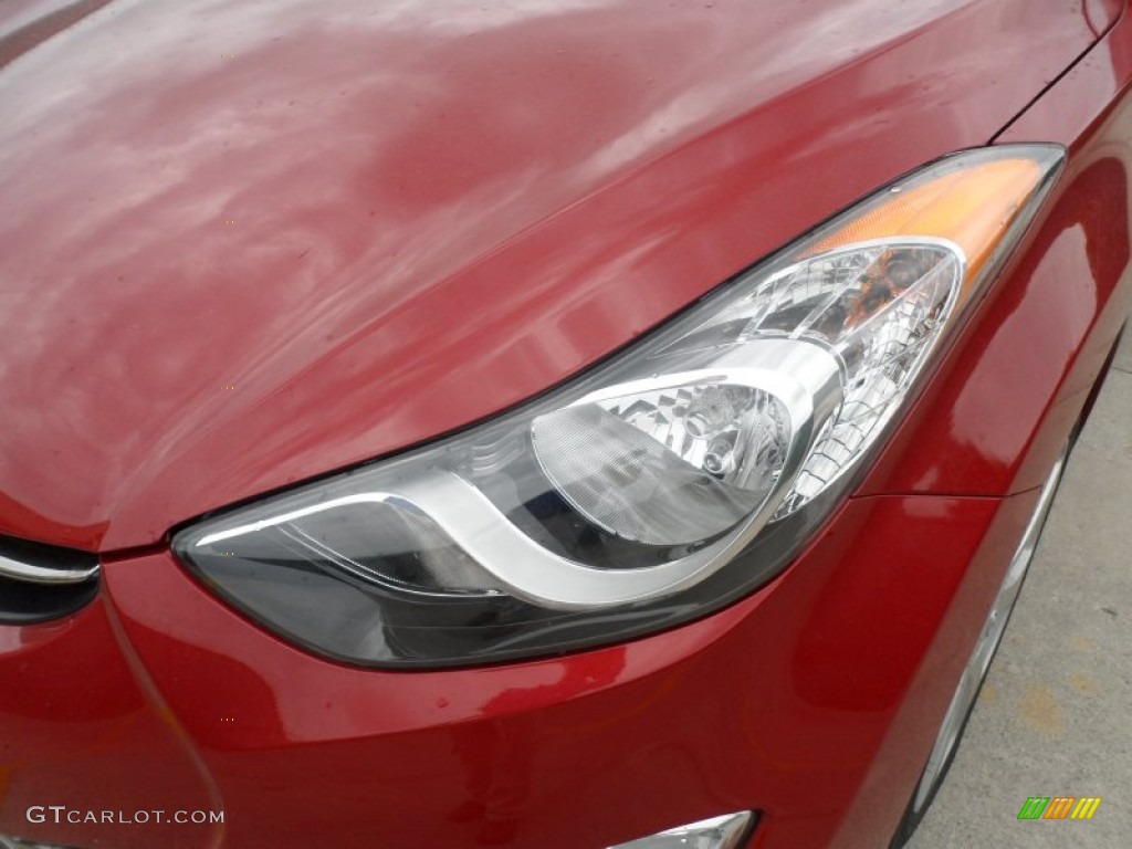 2012 Elantra Limited - Red Allure / Beige photo #9