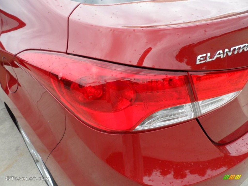 2012 Elantra Limited - Red Allure / Beige photo #14