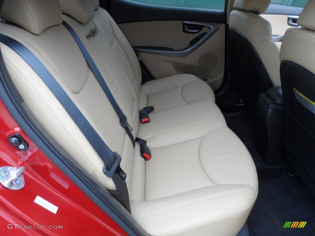 2012 Elantra Limited - Red Allure / Beige photo #23