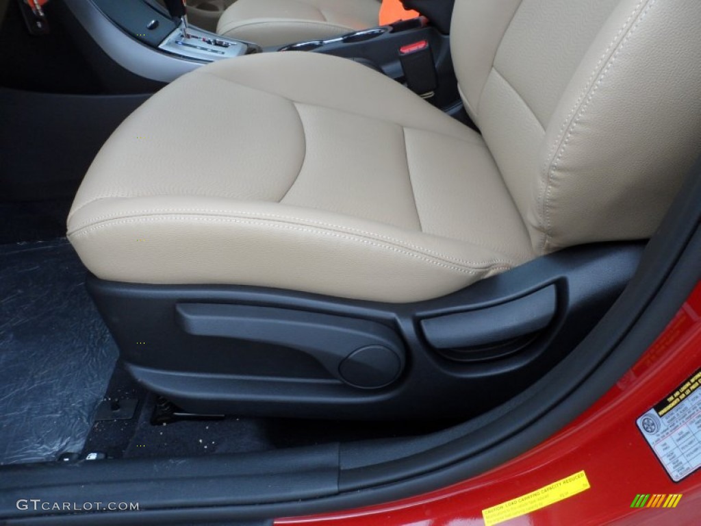 2012 Elantra Limited - Red Allure / Beige photo #28