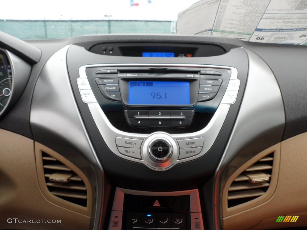 2012 Elantra Limited - Red Allure / Beige photo #31