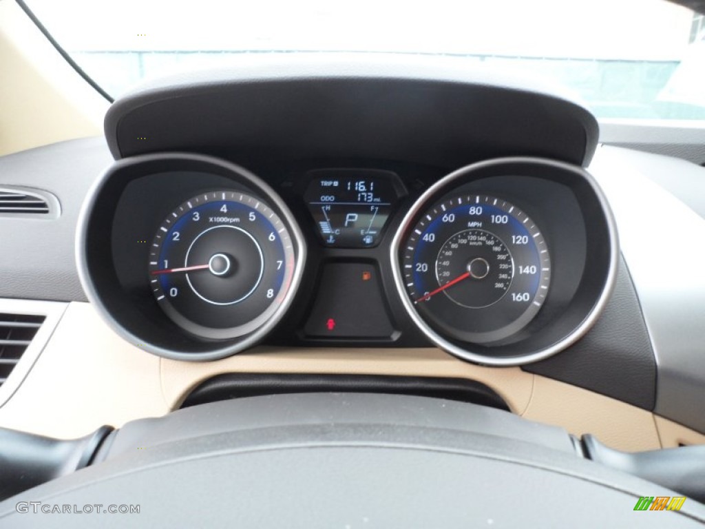 2012 Elantra Limited - Red Allure / Beige photo #34