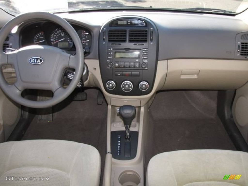 2009 Kia Spectra EX Sedan Beige Dashboard Photo #63040251