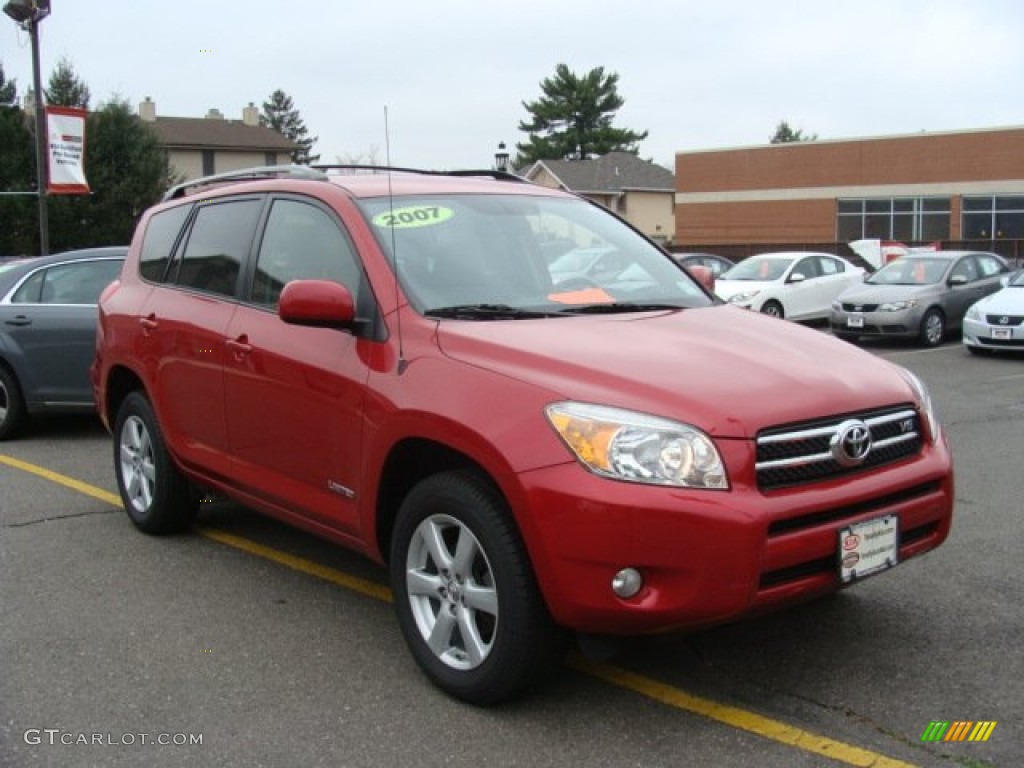 2007 RAV4 Limited 4WD - Barcelona Red Pearl / Taupe photo #3