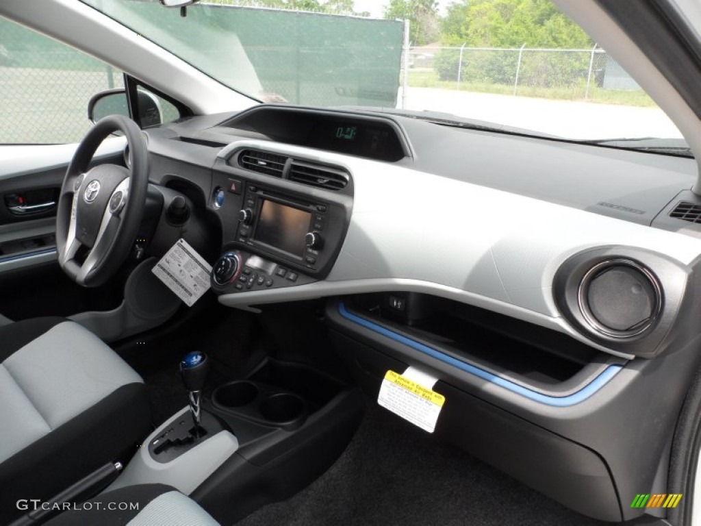 2012 Toyota Prius c Hybrid Three Light Blue Gray/Black Dashboard Photo #63042784