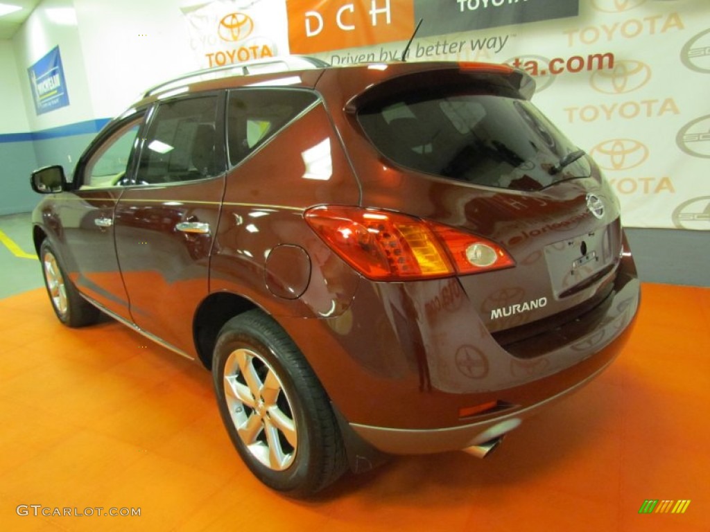 2009 Murano SL AWD - Merlot Metallic / Beige photo #6