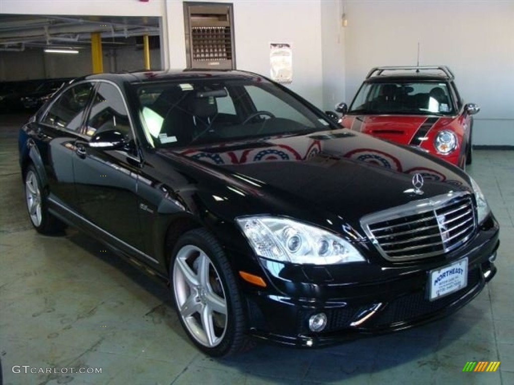 2008 S 63 AMG Sedan - Black / Black photo #1