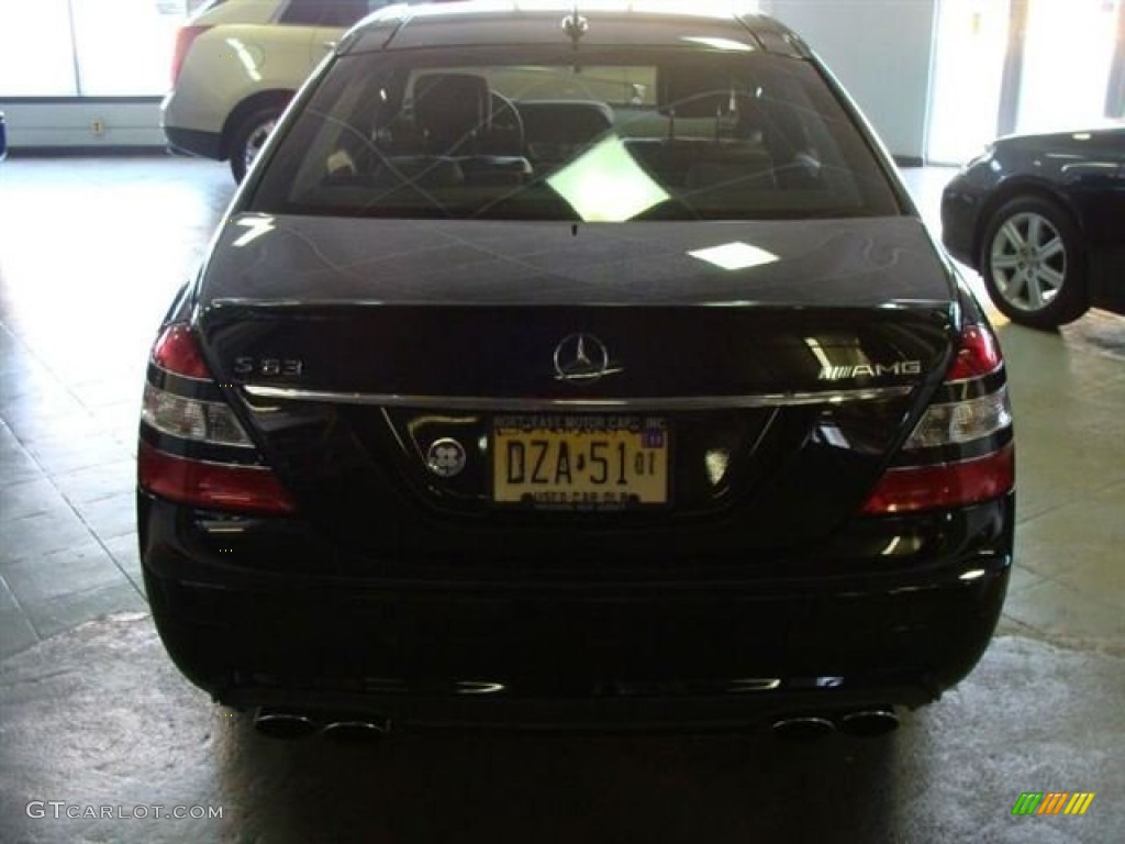2008 S 63 AMG Sedan - Black / Black photo #6