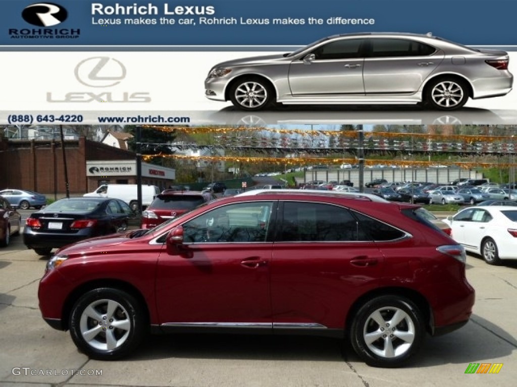 2010 RX 350 AWD - Matador Red Mica / Black/Brown Walnut photo #1