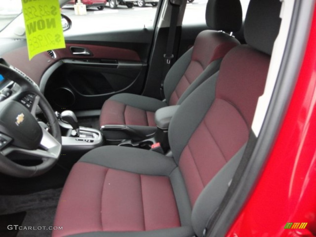 Jet Black/Sport Red Interior 2012 Chevrolet Cruze LT/RS Photo #63046990
