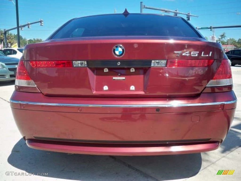 2004 7 Series 745Li Sedan - Chiaretto Red Metallic / Black/Black photo #6