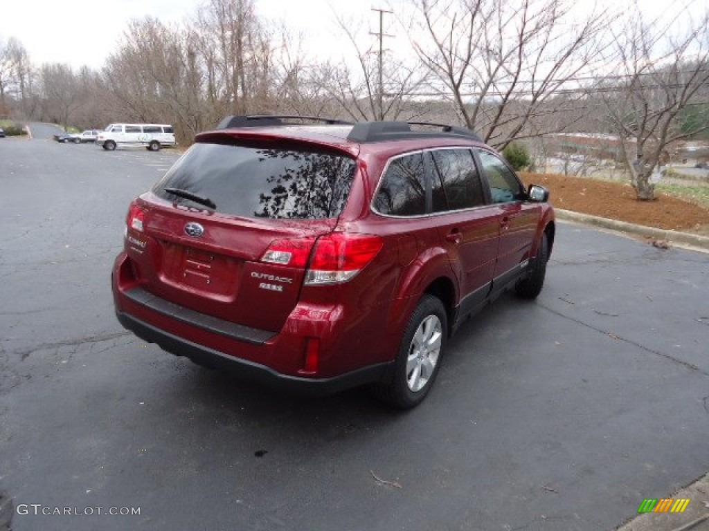 2012 Outback 2.5i Premium - Ruby Red Pearl / Off Black photo #7
