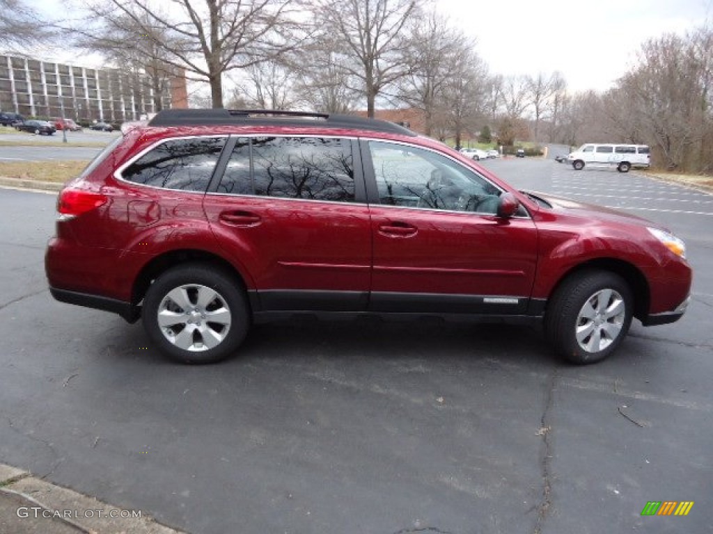 2012 Outback 2.5i Premium - Ruby Red Pearl / Off Black photo #8