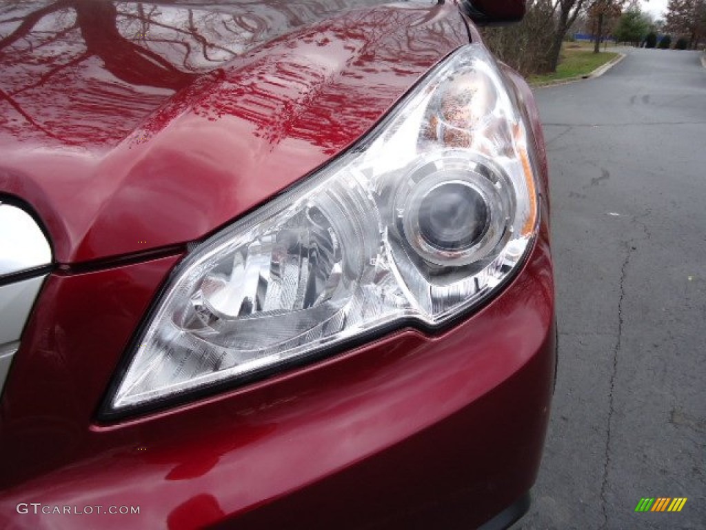 2012 Outback 2.5i Premium - Ruby Red Pearl / Off Black photo #14
