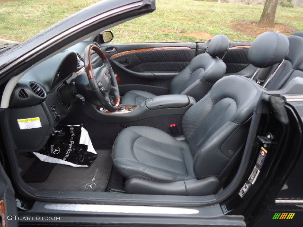 Charcoal Interior 2005 Mercedes-Benz CLK 500 Cabriolet Photo #63049708