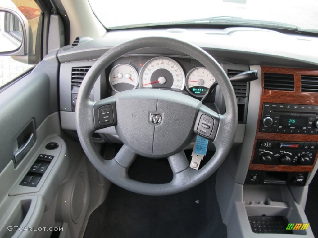 2008 Dodge Durango SLT Dark/Light Slate Gray Steering Wheel Photo #63050617