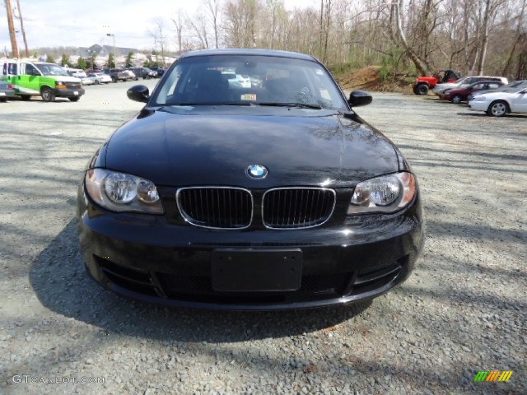 2008 1 Series 128i Coupe - Jet Black / Black photo #2