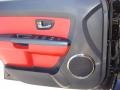2011 Kia Soul Red/Black Sport Cloth Interior Door Panel Photo
