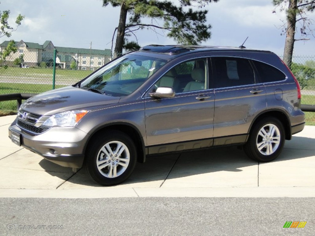 2010 CR-V EX-L - Urban Titanium Metallic / Ivory photo #9