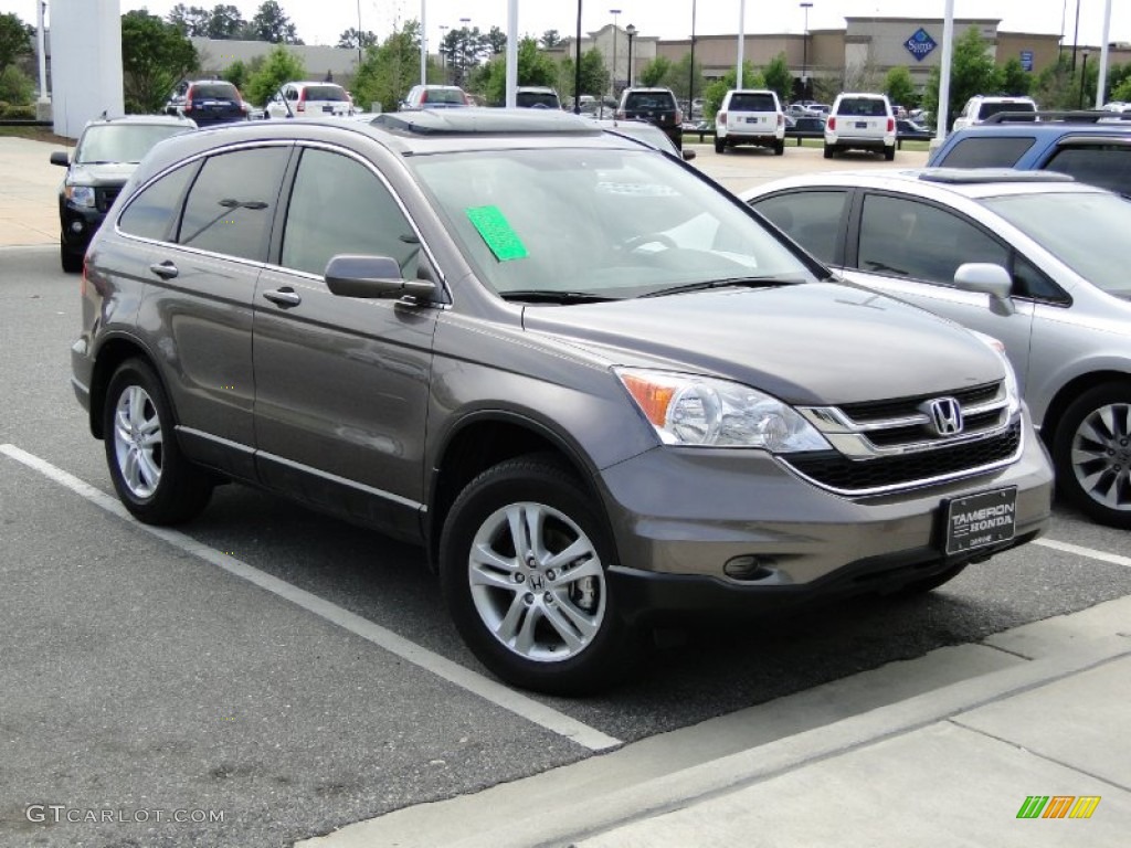 2010 CR-V EX-L - Urban Titanium Metallic / Ivory photo #38