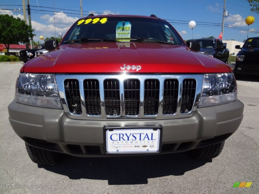 2002 Grand Cherokee Laredo 4x4 - Inferno Red Tinted Pearlcoat / Taupe photo #14