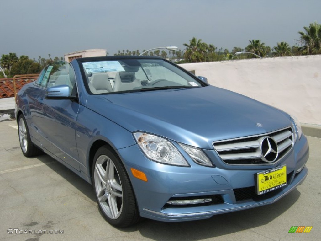 2012 E 350 Cabriolet - Quartz Blue Metallic / Ash/Dark Grey photo #1