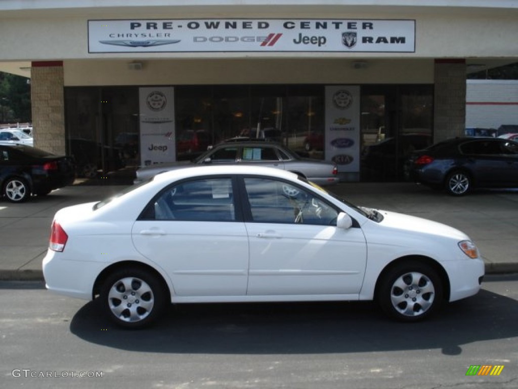 2008 Spectra LX Sedan - White / Gray photo #1