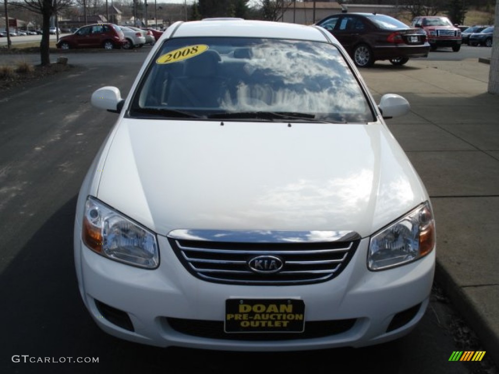2008 Spectra LX Sedan - White / Gray photo #3