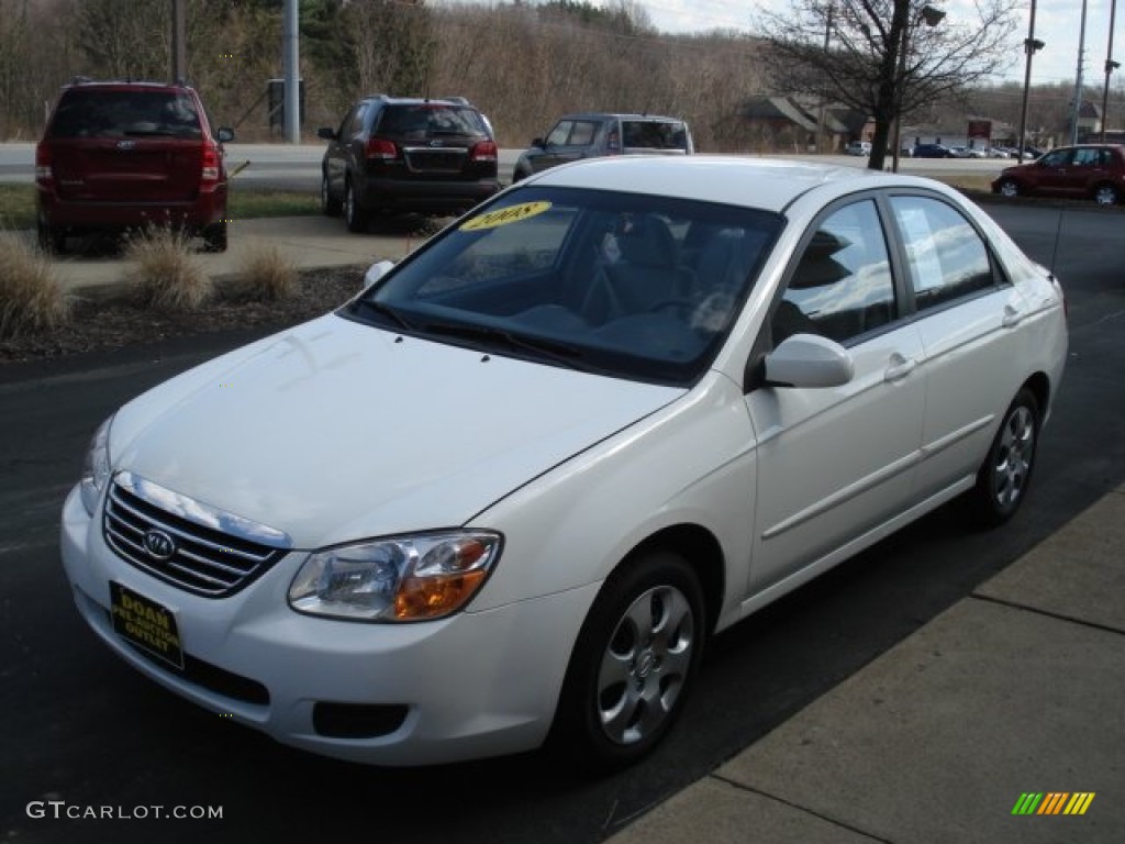 2008 Spectra LX Sedan - White / Gray photo #4