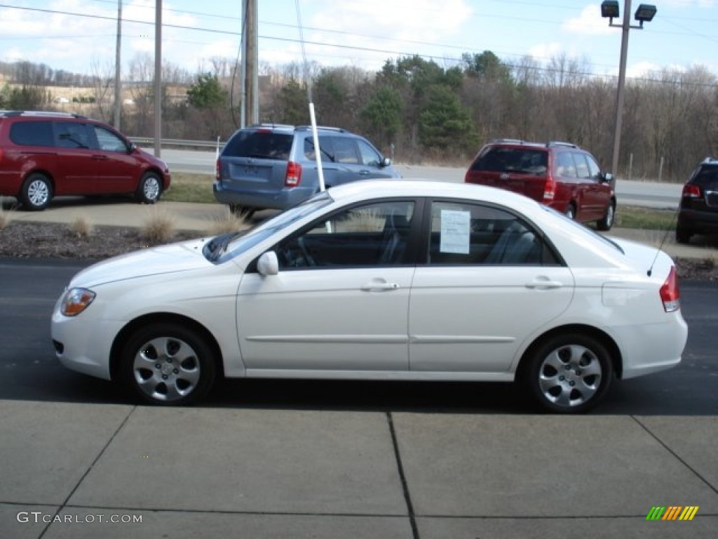 2008 Spectra LX Sedan - White / Gray photo #5