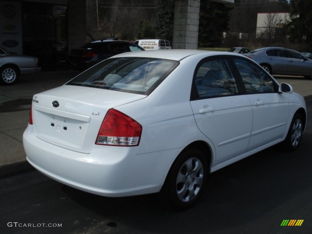 2008 Spectra LX Sedan - White / Gray photo #8