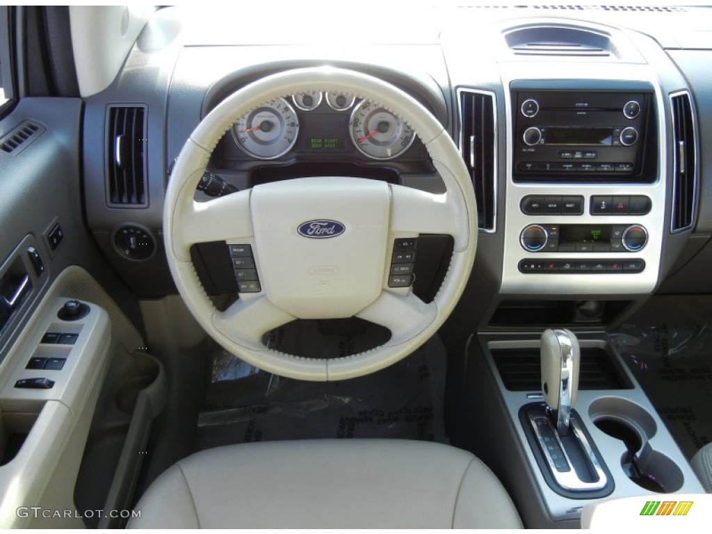2010 Ford Edge Limited Medium Light Stone Steering Wheel Photo #63056918
