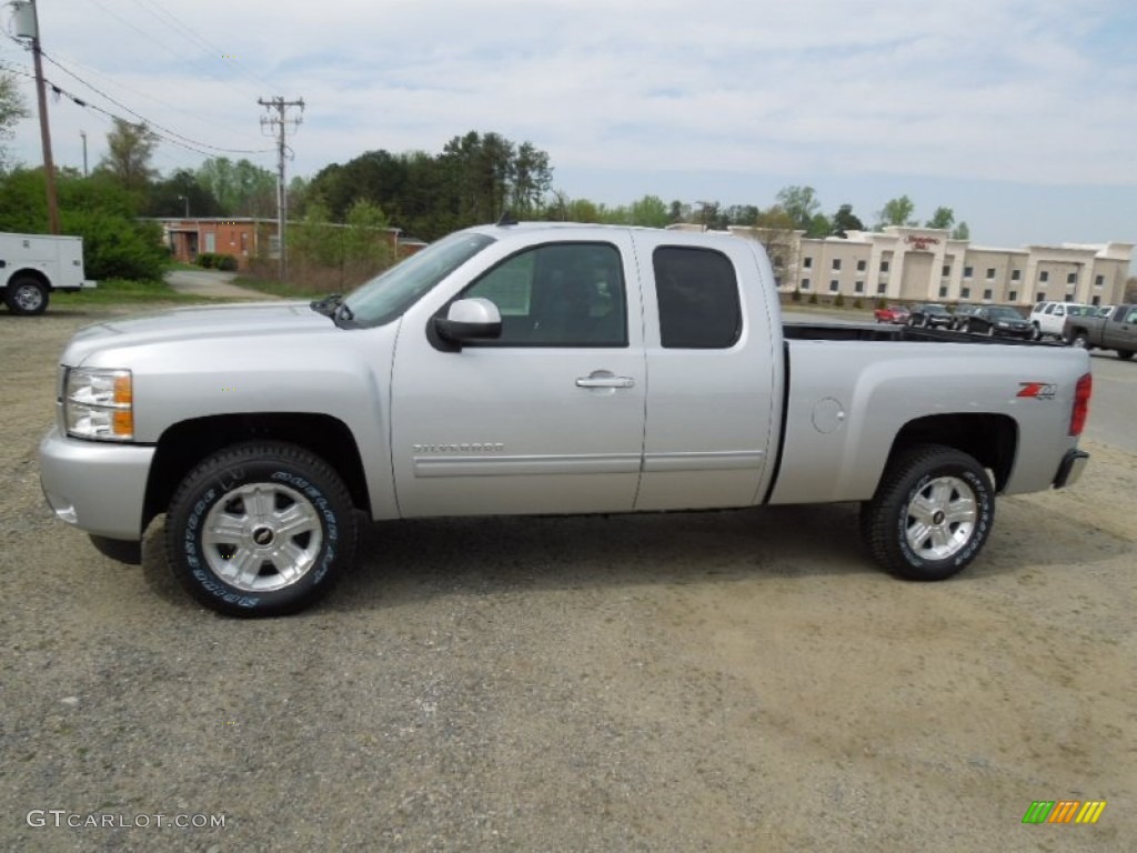 2012 Silverado 1500 LTZ Extended Cab 4x4 - Silver Ice Metallic / Ebony photo #3