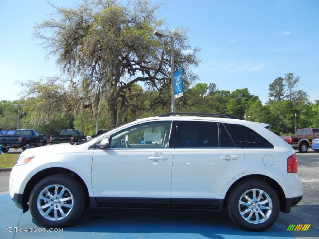 2012 Edge Limited EcoBoost - White Platinum Metallic Tri-Coat / Medium Light Stone photo #2