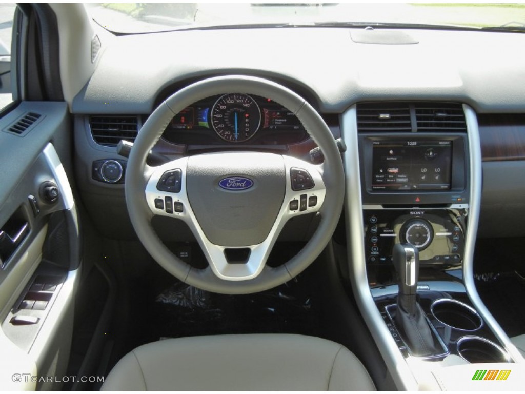 2012 Edge Limited EcoBoost - White Platinum Metallic Tri-Coat / Medium Light Stone photo #7