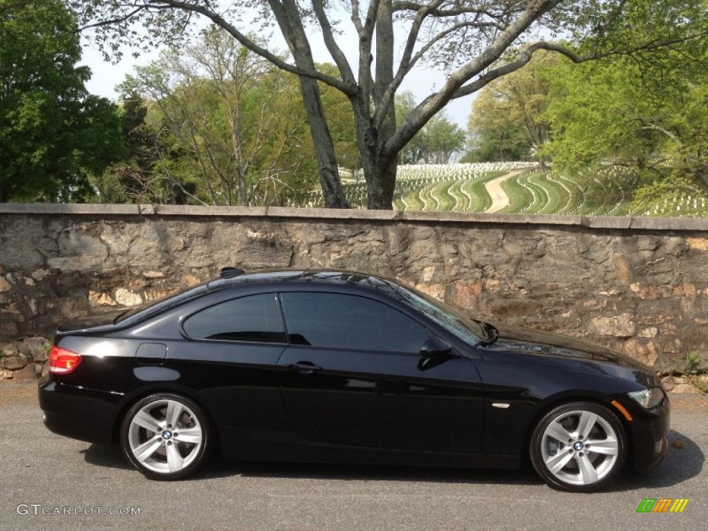 2009 3 Series 335i Coupe - Jet Black / Saddle Brown Dakota Leather photo #2