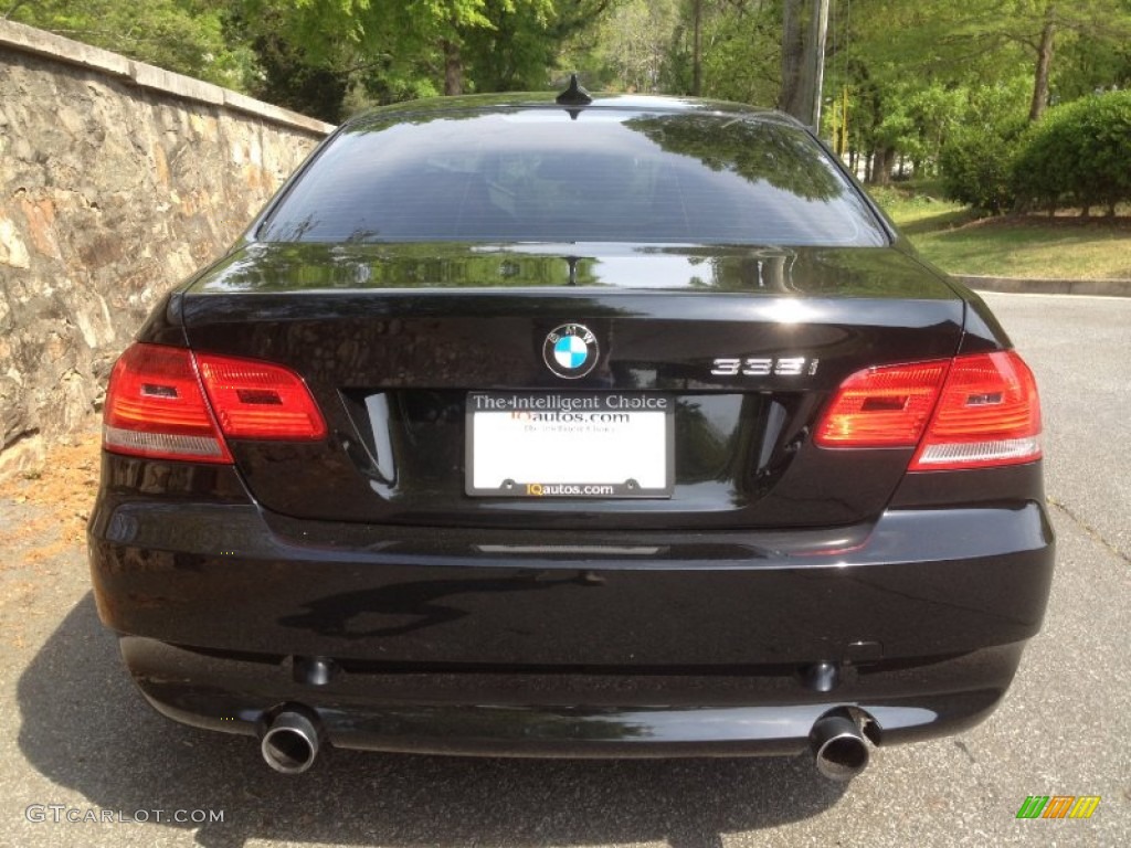 2009 3 Series 335i Coupe - Jet Black / Saddle Brown Dakota Leather photo #6