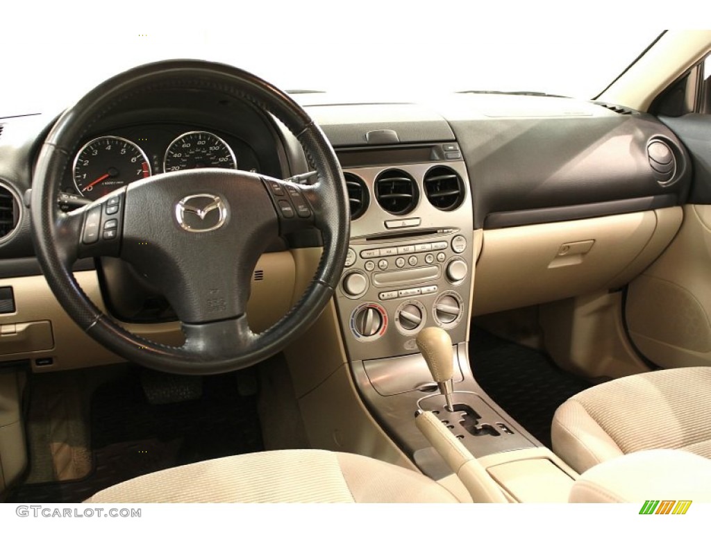 Beige Interior 2005 Mazda MAZDA6 i Sport Sedan Photo #63058881