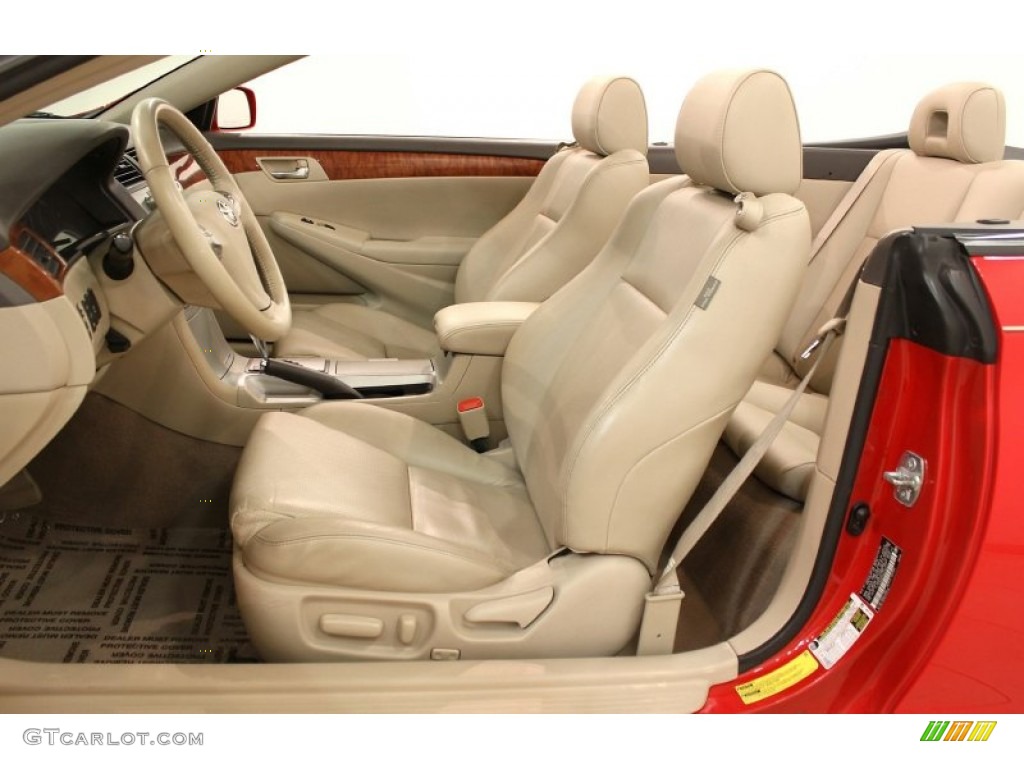 Ivory Interior 2008 Toyota Solara SLE V6 Convertible Photo #63062464