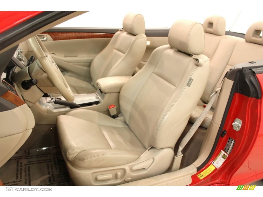 Ivory Interior 2008 Toyota Solara SLE V6 Convertible Photo #63062473