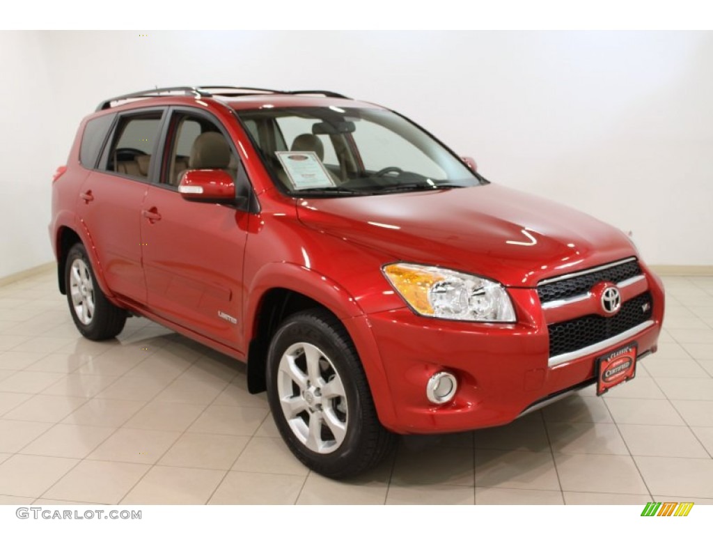 2010 RAV4 Limited V6 4WD - Barcelona Red Metallic / Sand Beige photo #1