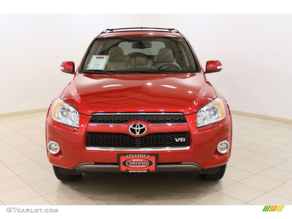 2010 RAV4 Limited V6 4WD - Barcelona Red Metallic / Sand Beige photo #2