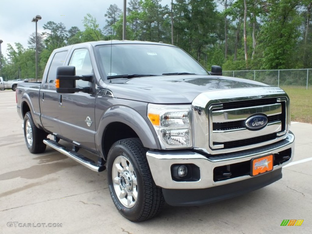 2012 F250 Super Duty Lariat Crew Cab 4x4 - Sterling Grey Metallic / Black photo #1